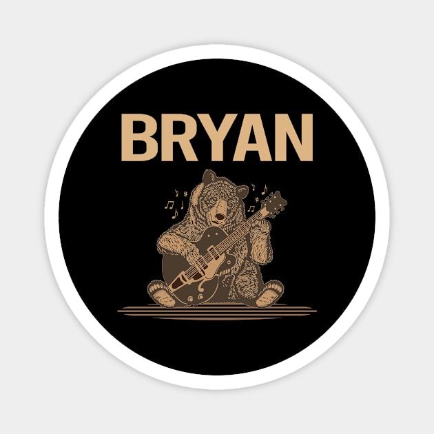 Brown Bear Guitar Bryan Magnet by rosenbaumquinton52